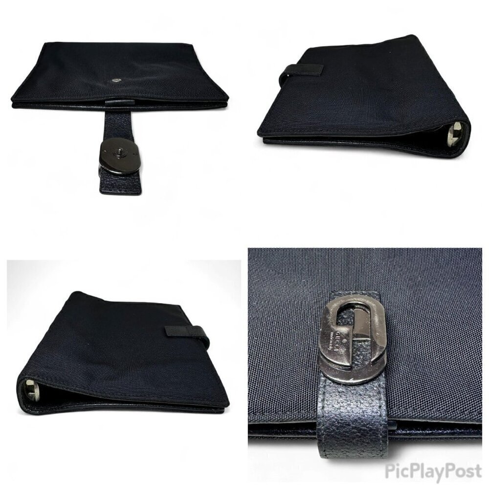 GUCCI Black Nylon Agenda Notebook Cover Unisex - Picture 12 of 16